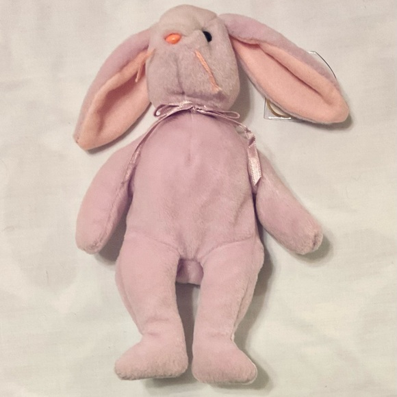 Ty lavender bunny rabbit beanie baby Floppity - Picture 1 of 4